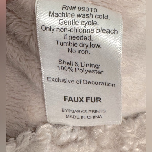 AMERICAN WIDGEON Kids Cozy Sherpa Vest - DUSTY PINK size 6 - Picture 4 of 7